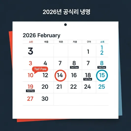 2026년 구정연휴 톨비, 올해도 면제될까요? (기간, 대상 총정리)