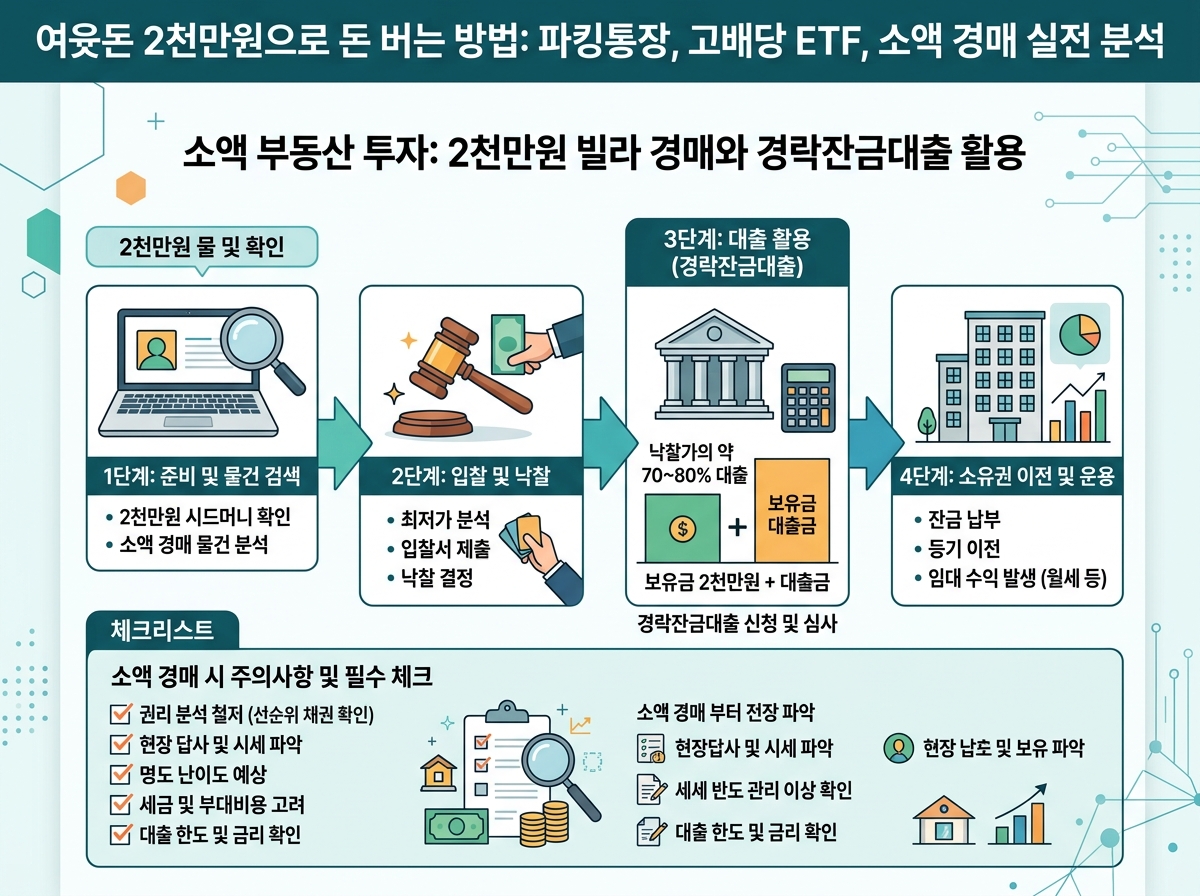 소액 부동산 투자: 2천만원 빌라 경매와 경락잔금대출 활용 설명 이미지