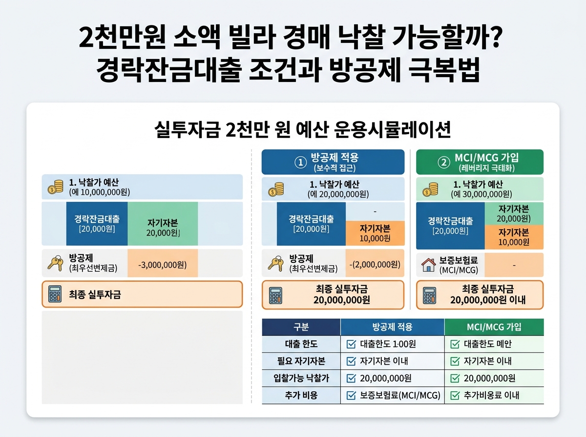 실투자금 2천만 원 맞춤형 입찰가 산정 및 예산 분배법 설명 이미지