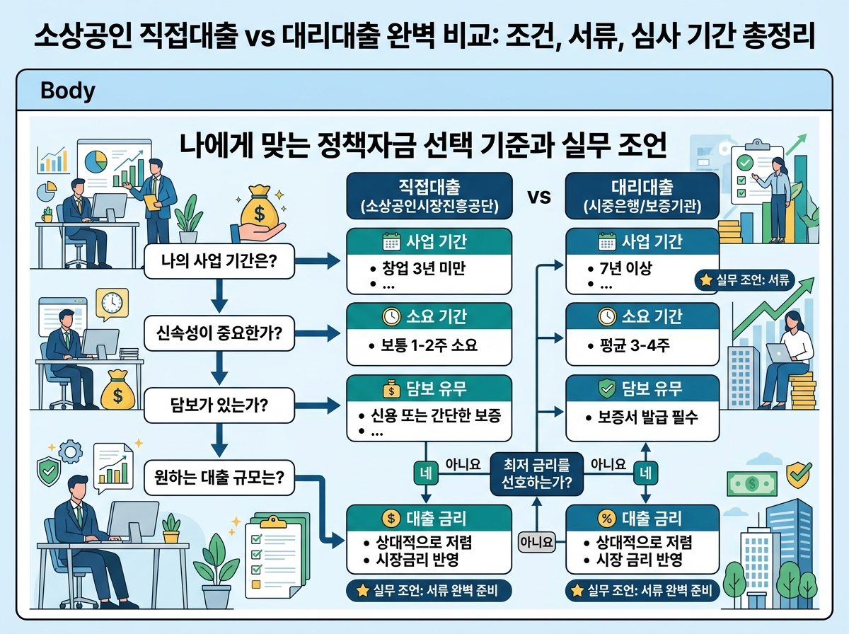 나에게 맞는 정책자금 선택 기준과 실무 조언 설명 이미지