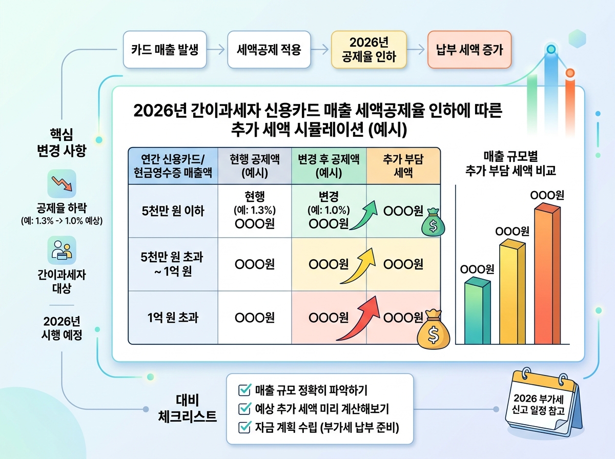 공제율 하락에 따른 추가 세액 시뮬레이션 설명 이미지