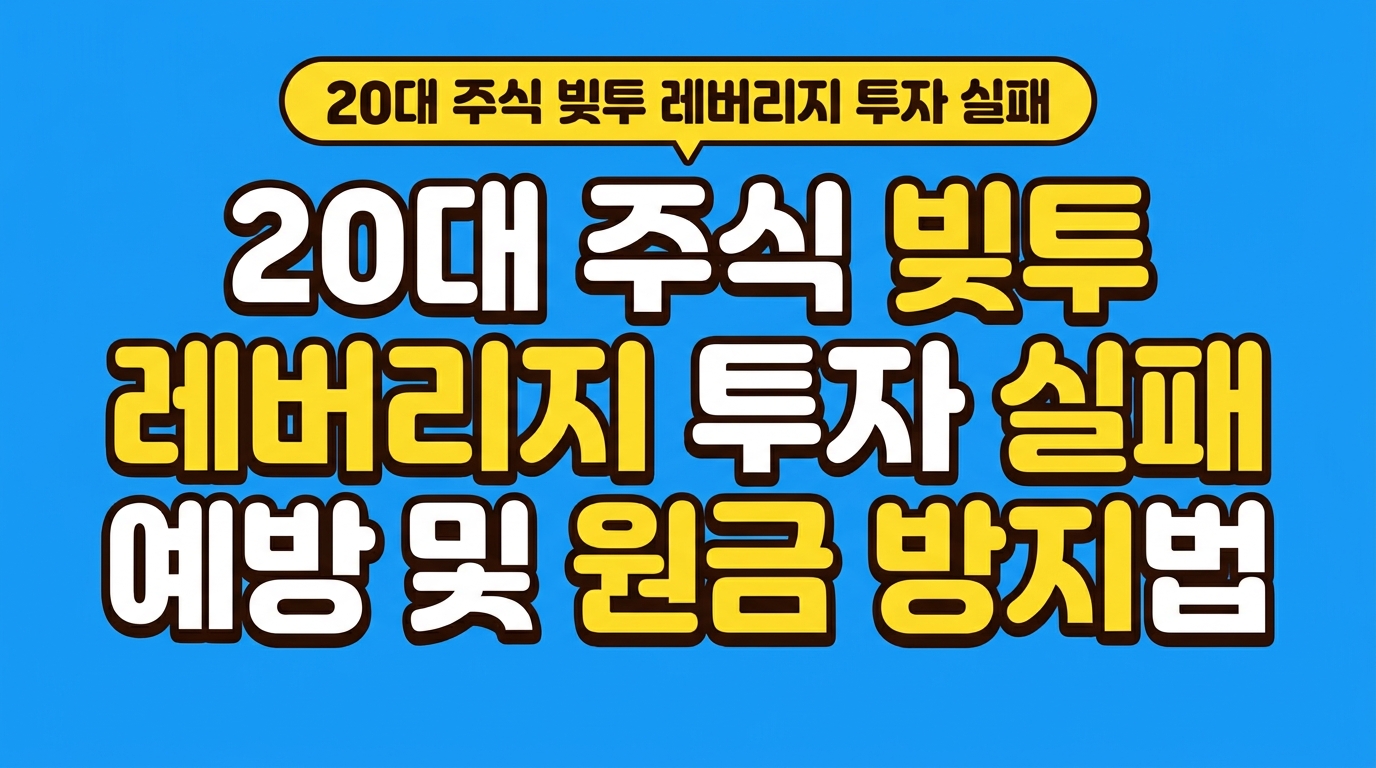 20대 주식 빚투 레버리지 투자 실패 예방 및 원금 손실 방지법 대표 이미지