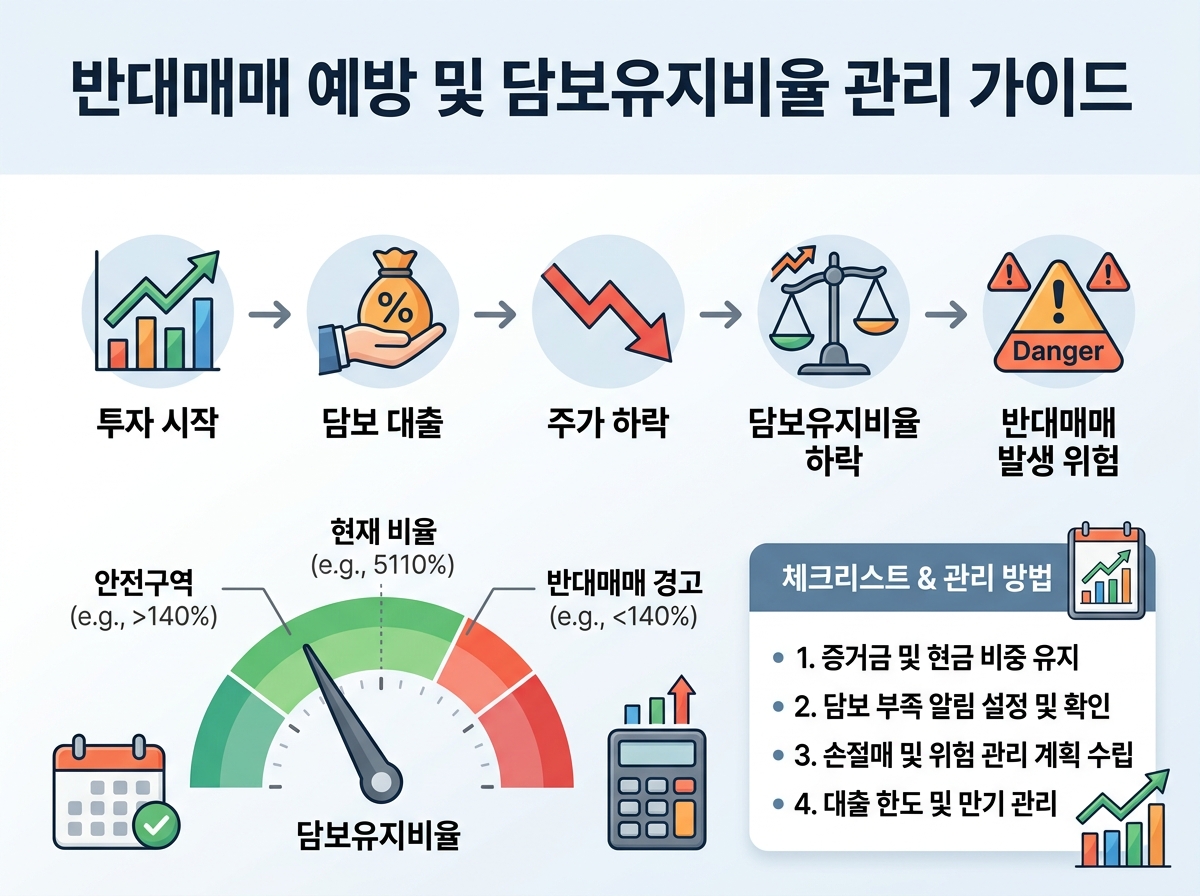 반대매매 예방 및 담보유지비율 관리 가이드 설명 이미지