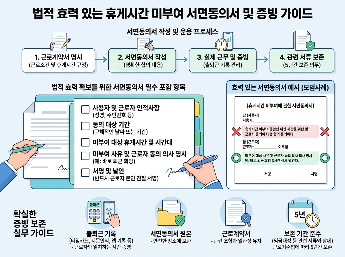 합의 후 바로 퇴근? 법적 효력 있는 서면동의서 작성법과 증빙 보존 실무 설명 이미지