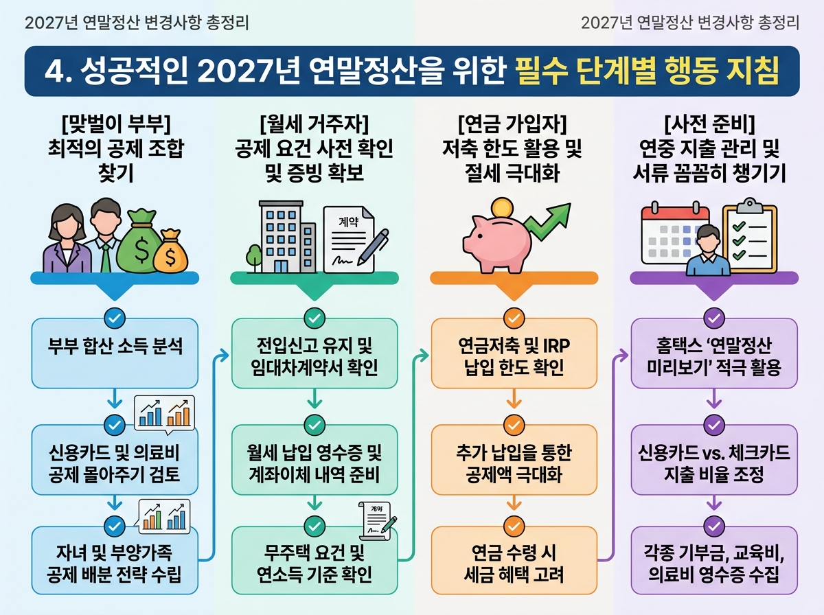4. 성공적인 2027년 연말정산을 위한 필수 단계별 행동 지침 설명 이미지
