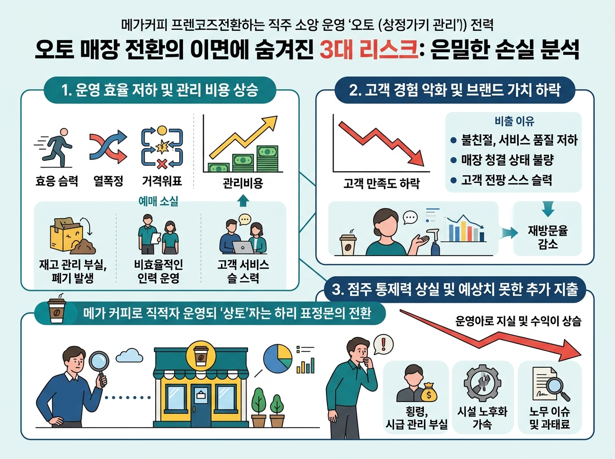 오토 매장 전환의 이면에 숨겨진 3대 리스크: 은밀한 손실 분석 설명 이미지