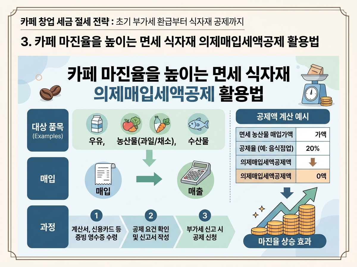 3. 카페 마진율을 높이는 면세 식자재 의제매입세액공제 활용법 설명 이미지
