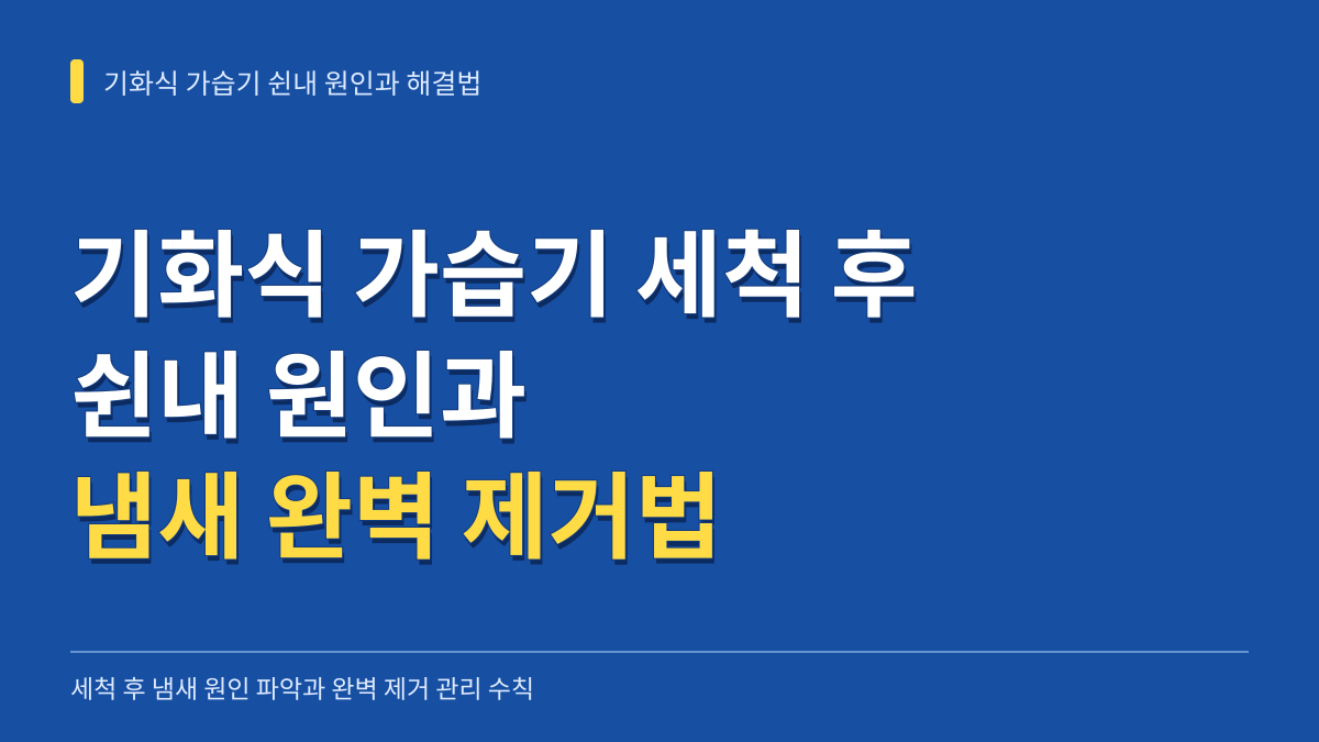 기화식 가습기 세척 후 쉰내 원인과 냄새 완벽 제거 해결법 대표 이미지