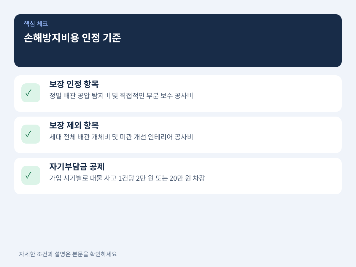 2. 손해방지비용의 인정 기준과 자비 부담 방어선 설명 이미지