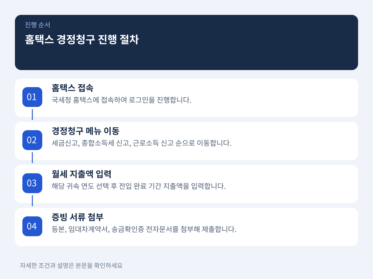 계약자 명의 불일치 시 예외 요건과 회사 미제출 시 경정청구 설명 이미지